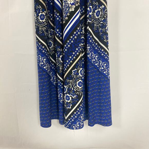 Established 1962 Blue Halter Maxi Dress Plus Size 16 Floral Paisley Print Hippie - Picture 8 of 11